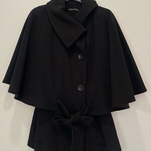 Calvin Klein Elegant Black Cape Sweater